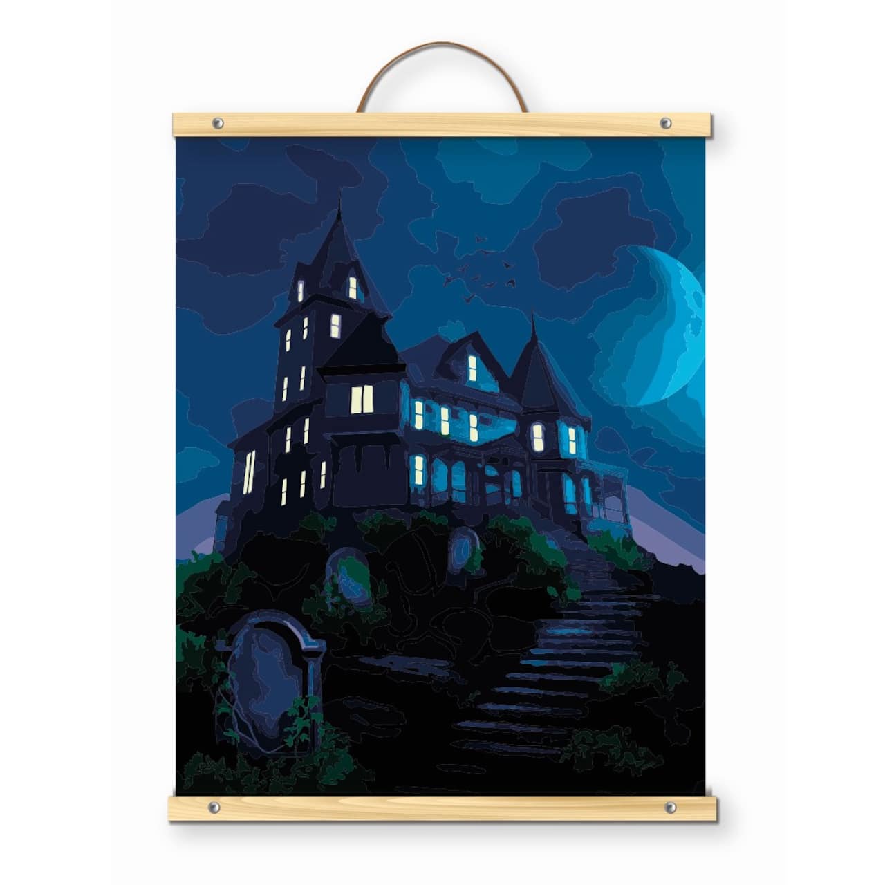 16" x 20" House on Hill Paint-by-Number Kit with Wood Display Hanger by Artist's Loft®